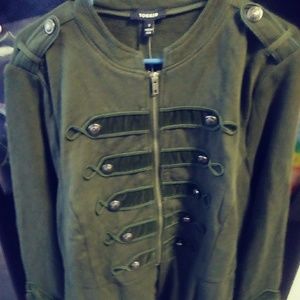 Green military jacket
